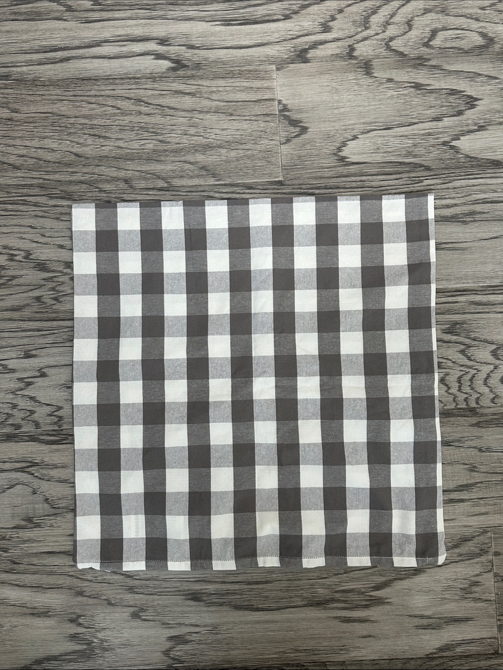 Gray and White Buffalo Check Throw pillow cover